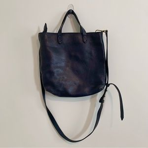 Madewell Navy Crossbody Leather Bag